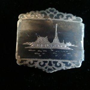 Nielloware clasp for bracelet or other